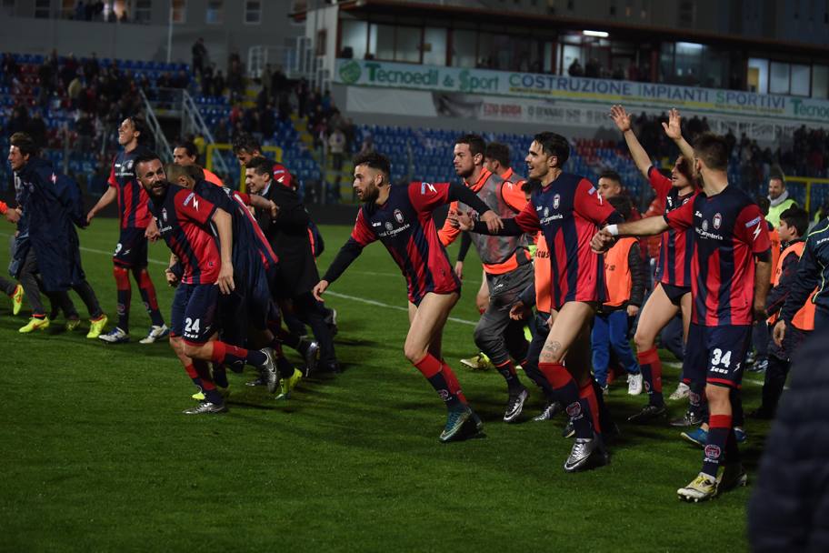 34a giornata: Crotone vs Lanciano 1 - 0: esultanza e festeggiamenti (Lapresse)